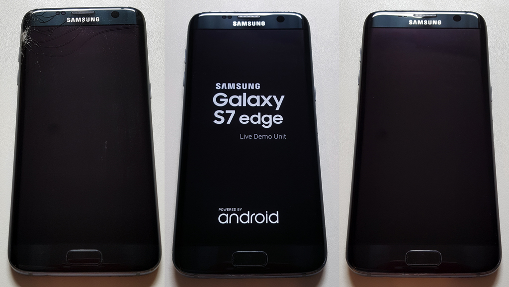 Samsung Galaxy S8 EDGE glas herstelling gebroken breuk 